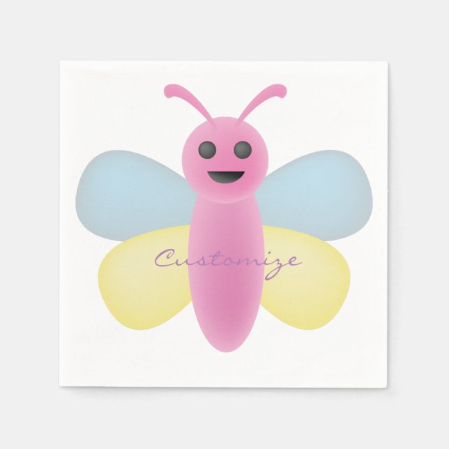 Multi-colour Kawaii Bee Thunder_Cove Napkin (Front)