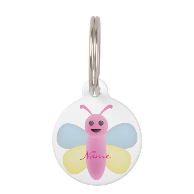 Multi-colour Kawaii Bee Thunder_Cove Pet Tag (Front)
