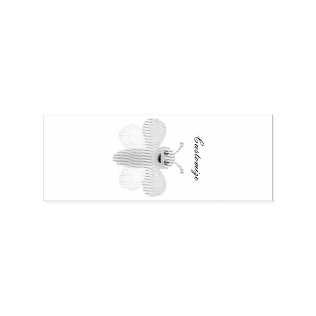 Multi-colour Kawaii Bee Thunder_Cove Rubber Stamp (Imprint)