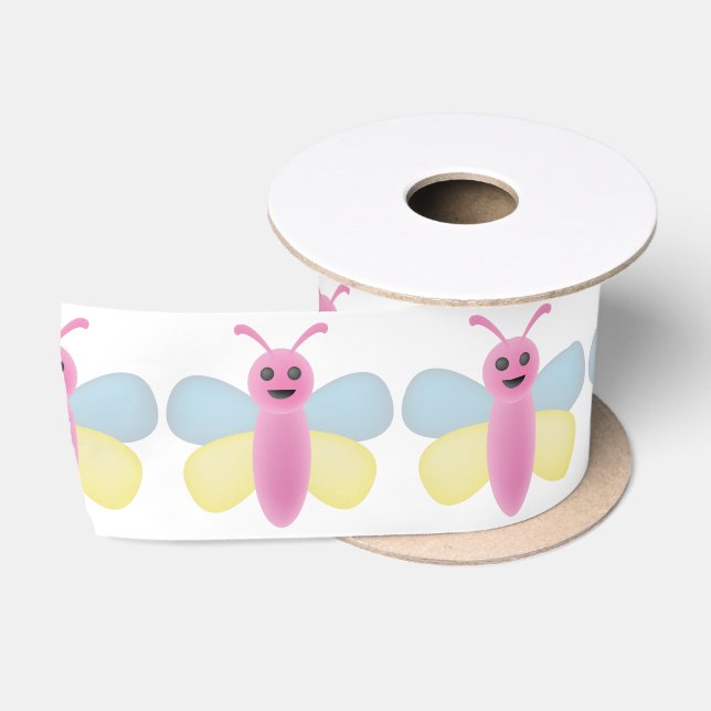 Multi-colour Kawaii Bee Thunder_Cove Satin Ribbon (Spool)
