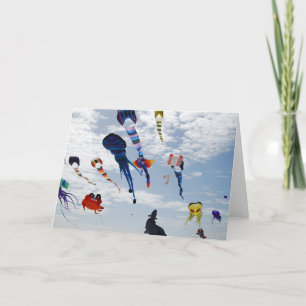 Multi Colour Kites Painting the sky Card