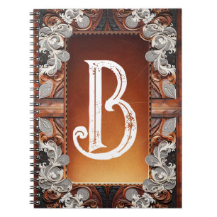 Multi Colour Leather & Elegant Lace Rustic Wedding Notebook