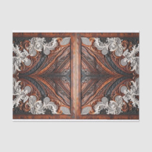 Multi Colour Leather & Lace Look Rustic Wedding Tissue Paper