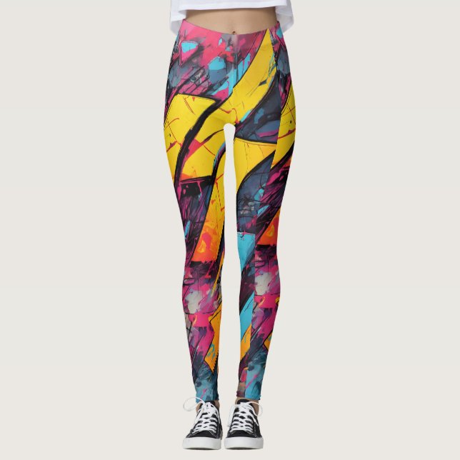 Multi colour legy leggings (Front)