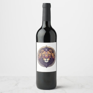 multi colour lion Food and Beverage Label Set