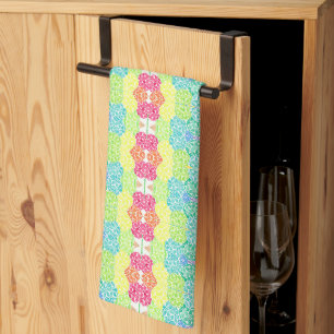 Multi-colour mosaic kitchen towel