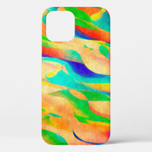 multi colour paint art abstract wallpaper backgrou iPhone 12 case