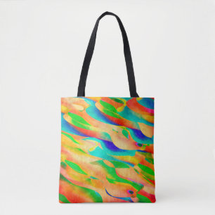 multi colour paint art abstract wallpaper backgrou tote bag