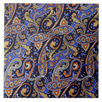 Multi-Colour Paisley Pattern Ceramic Tile