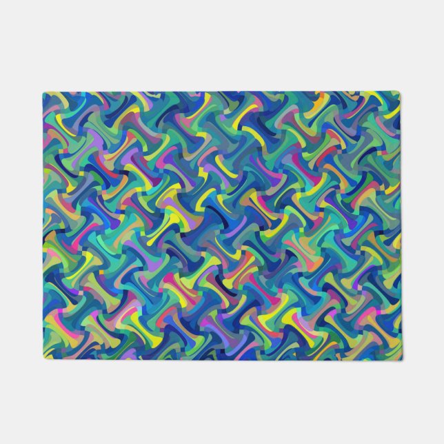 Multi-Colour Pattern Doormat (Front)