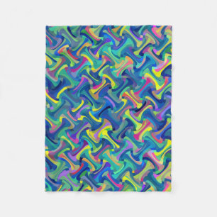 Multi-Colour Pattern Fleece Blanket