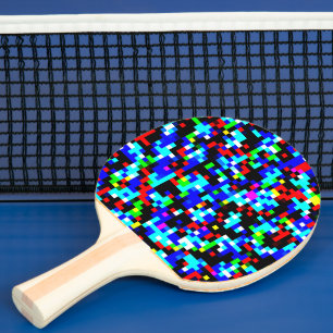 Multi-Colour Pattern  Ping Pong Paddle