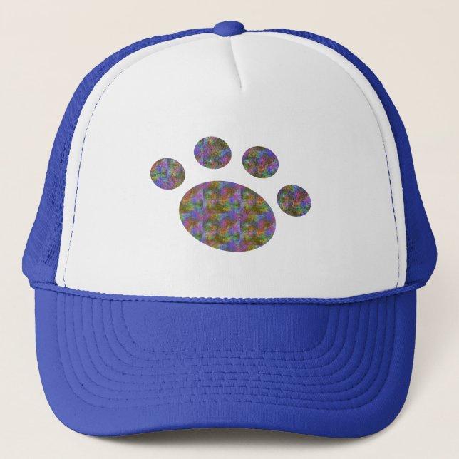 Multi Colour Paw Hat (Front)