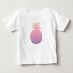 Multi Colour Pineapple Tutu Baby T-Shirt