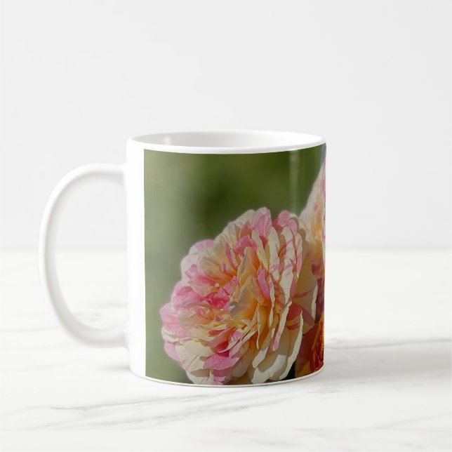 Multi Colour Pink & Yellow Roses  Coffee Mug (Left)