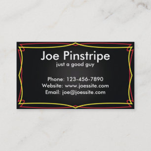 Multi Colour Pinstripe Business Card