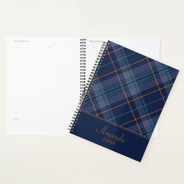 Multi-Colour Plaid Planner (Display)