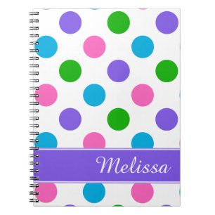 Multi Colour Polka Dots Notebook