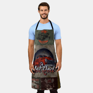Multi Colour Retro Car Apron