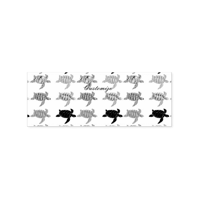 Multi-colour Sea Turtles Thunder_Cove Rubber Stamp (Imprint)