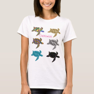 Multi-colour Sea Turtles Thunder_Cove T-Shirt