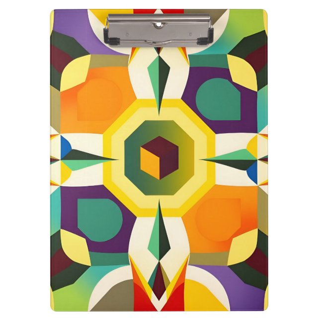 Multi Colour Shape 1 Clipboard (Front)