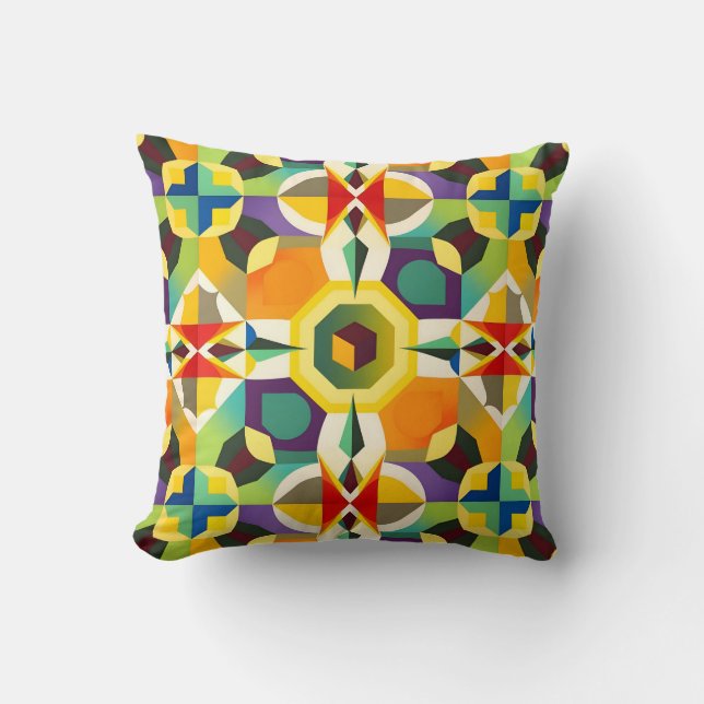 Multi Colour Shape 1 Cushion (Front)