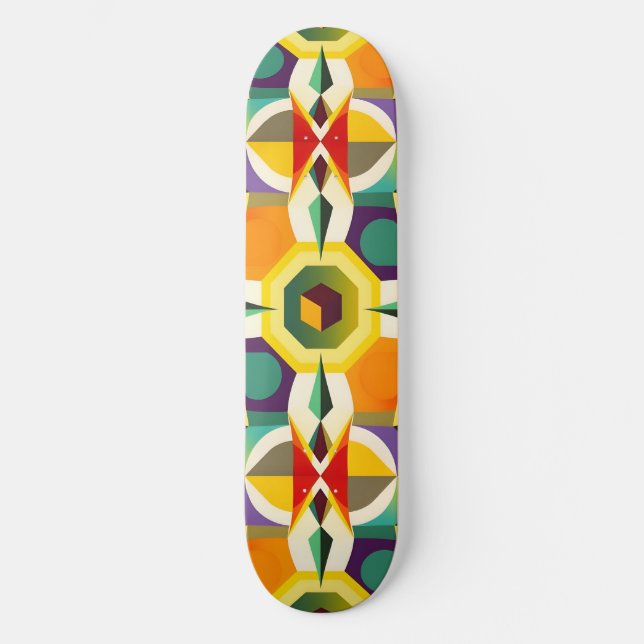 Multi Colour Shape 1 Skateboard (Front)