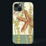 Multi-Colour Shell Party iPhone 13 Case<br><div class="desc">Charikilia Zarris is a talented artist know for her ocean artwork. Her images are peaceful and calm relaxing you with every picture. Get this nautical piece of artwork with a starfish and a Conch shell being the centre of it all, bordered with beautiful kelp. This image will look great on...</div>