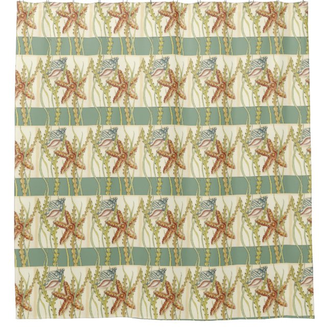 Multi-Colour Shell Party Shower Curtain (Front)