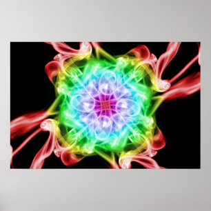 Multi-Colour Smoke Rainbow Poster