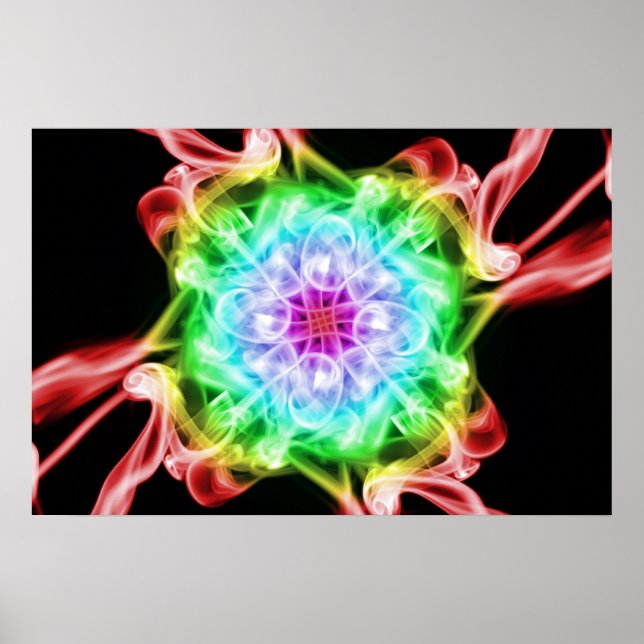 Multi-Colour Smoke Rainbow Poster (Front)