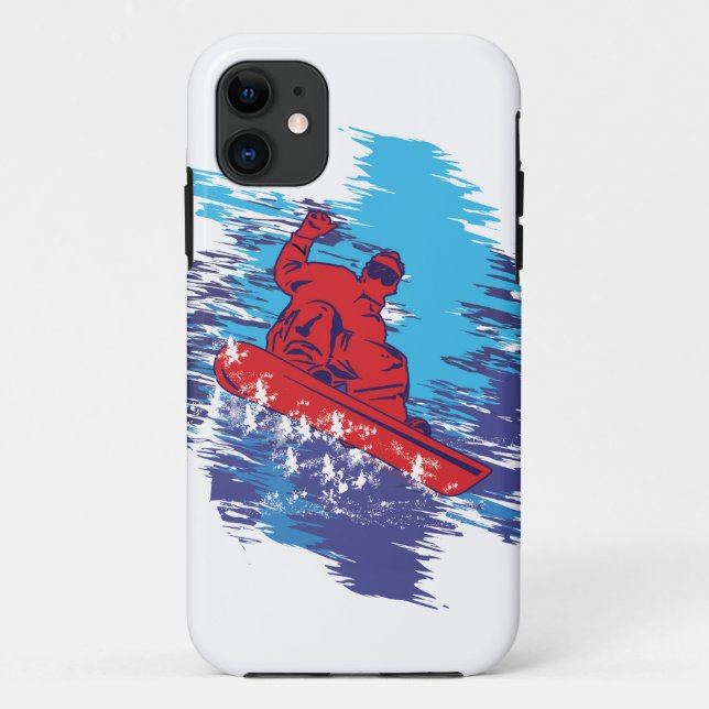 Multi Colour Snowbarder Cathching High Snow Drifts Case-Mate iPhone Case (Back)