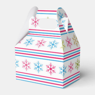 Multi Colour Snowflakes Favour Box