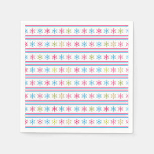 Multi Colour Snowflakes Napkin