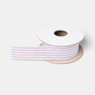 Multi Colour Snowflakes Satin Ribbon