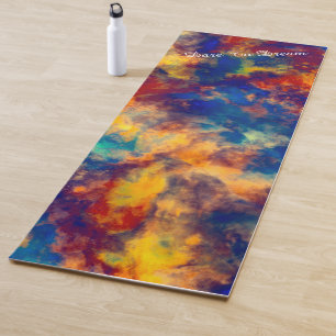 Multi Colour Splash Dare To Dream Customisable Yoga Mat