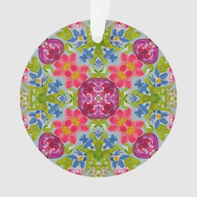 Multi Colour Stained Glass Acrylic Ornament (Front)