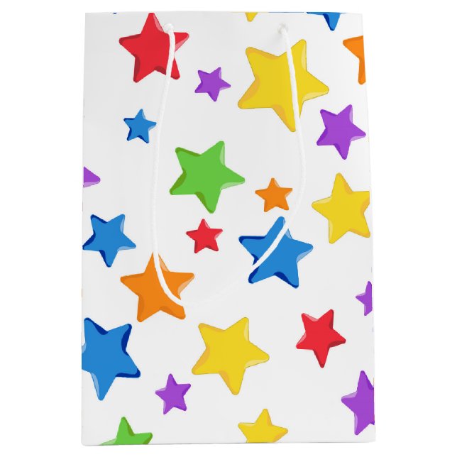 Multi Colour Star Birthday Gift Bag (Front)