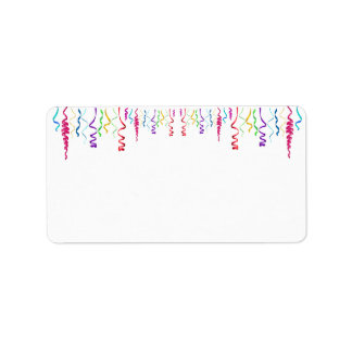 Multi-colour Streamers Label