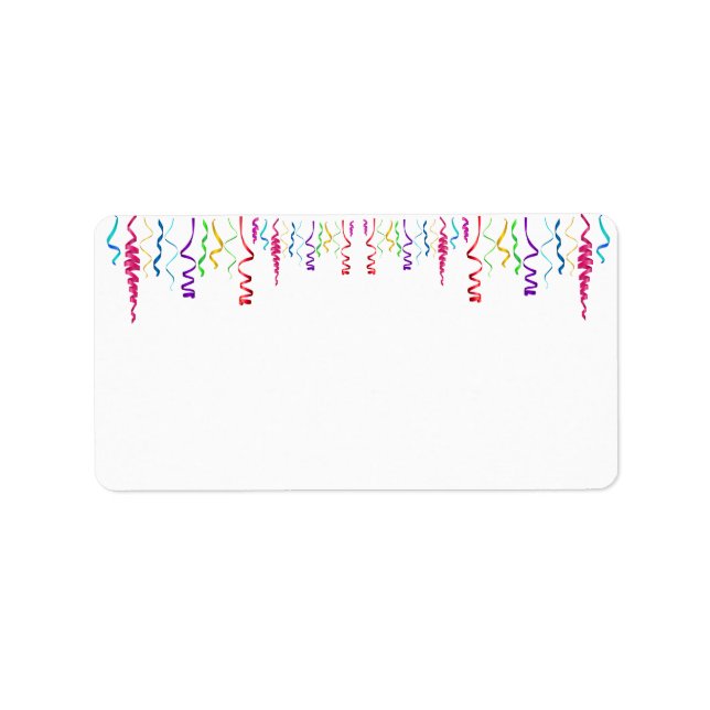 Multi-colour Streamers Label (Front)