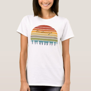 Multi-colour striped sun with trees Thunder_Cove T-Shirt