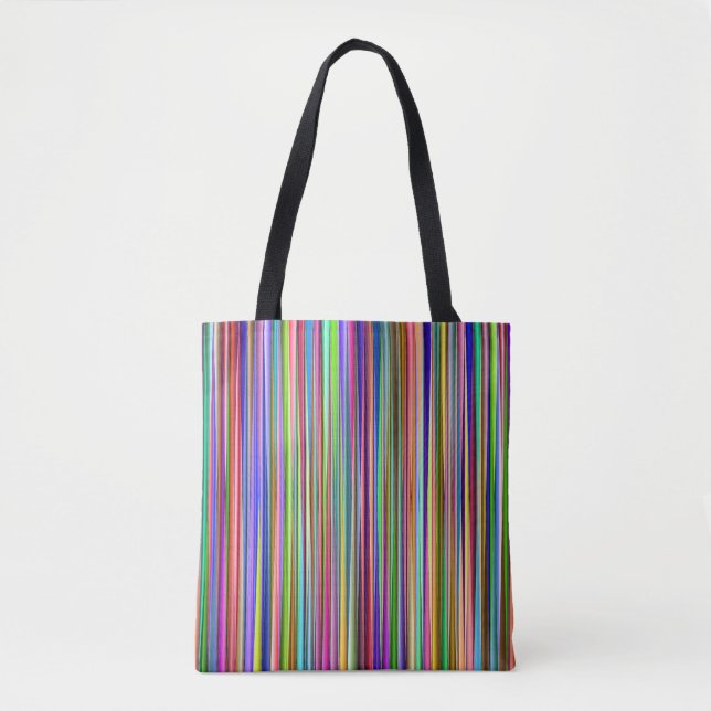 Multi-colour Striped Tote Bag (Front)