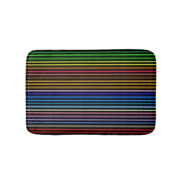 Multi Colour Stripes   Bath Mat (Front)