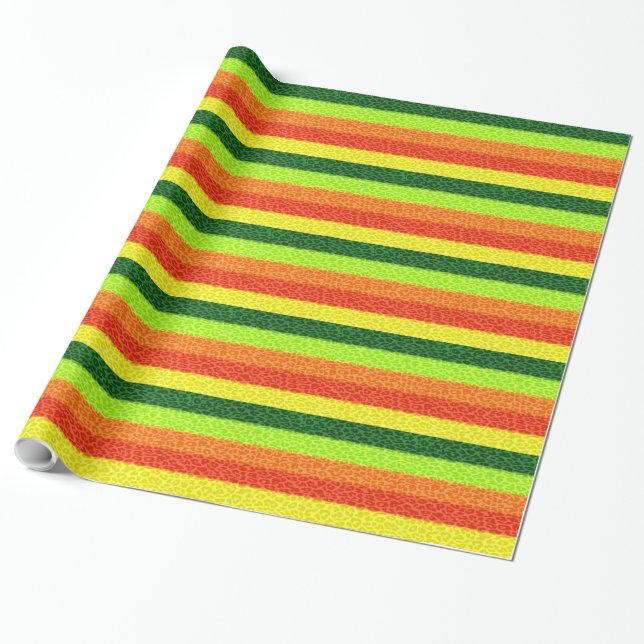 Multi-colour Stripes Pattern Wrapping Paper (Unrolled)