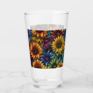 Multi-Colour Sunflowers #4 Glass