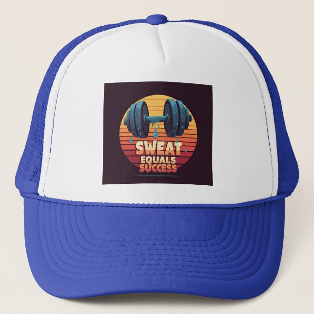 Multi-Colour "Sweat Equals Success" Cap Design  (Front)