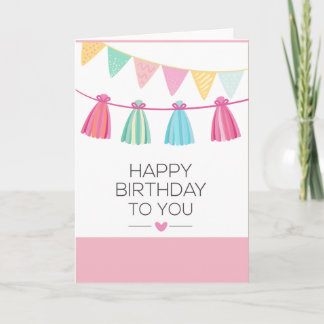 Multi Colour Tassel Birthday Card