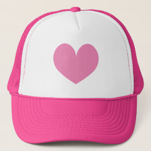 Multi colour trucker hats with heart icon