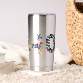 Multi-colour Tulip Lettered “Hope” Insulated Tumbler